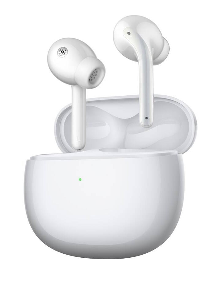 CASTI Xiaomi Buds 3, pt. smartphone, wireless, intraauriculare - butoni, microfon pe casca, conectare prin Bluetooth 5.0, Gloss White, "36265" (timbru verde 0.18 lei)