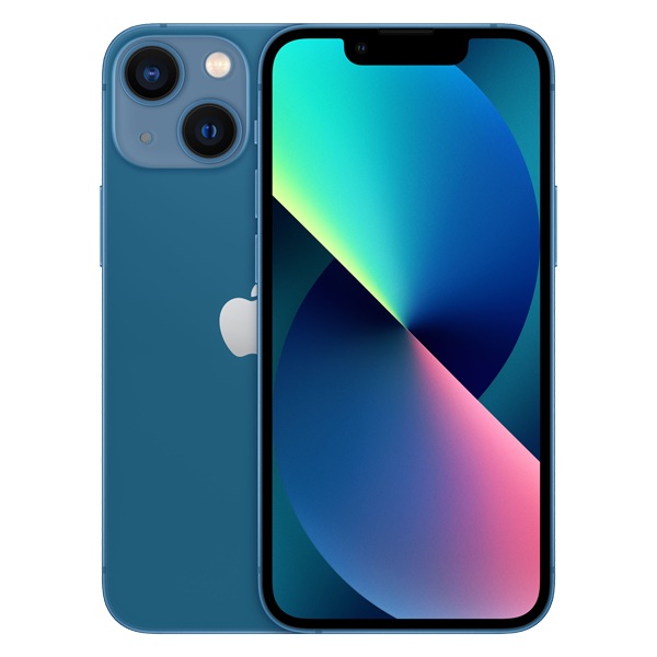 SMARTphone Apple, "iPhone 13" ecran 6.1 inch, dual sim, rez. camera 12 Mpix, memorie interna 128 GB, 5G, iOS, albastru, "mlpk3rm/a" (timbru verde 0.45 lei)