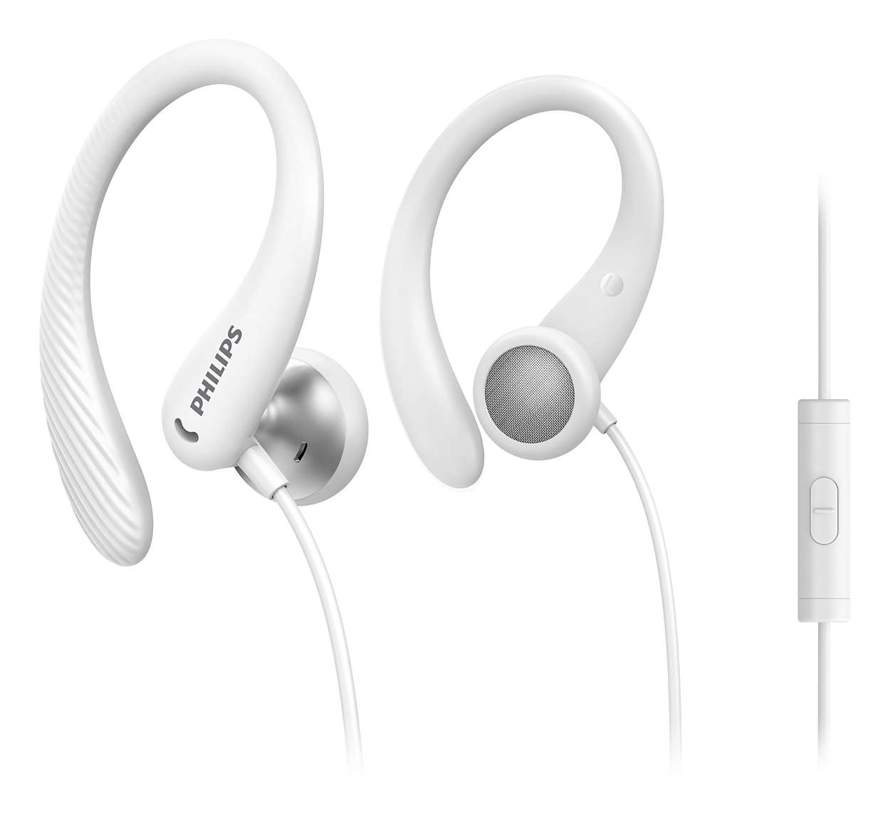 Philips TAA1105WT/00 headphones/headset Wired Ear-hook, In-ear Sports Alb "TAA1105WT/00" (timbru verde 0.18 lei)