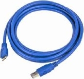 CABLU alimentare si date GEMBIRD, USB 3.0 (T) la Micro-USB 3.0 (T), 1.8m, albastru, "CCP-mUSB3-AMBM-6" (timbru verde 0.08 lei)
