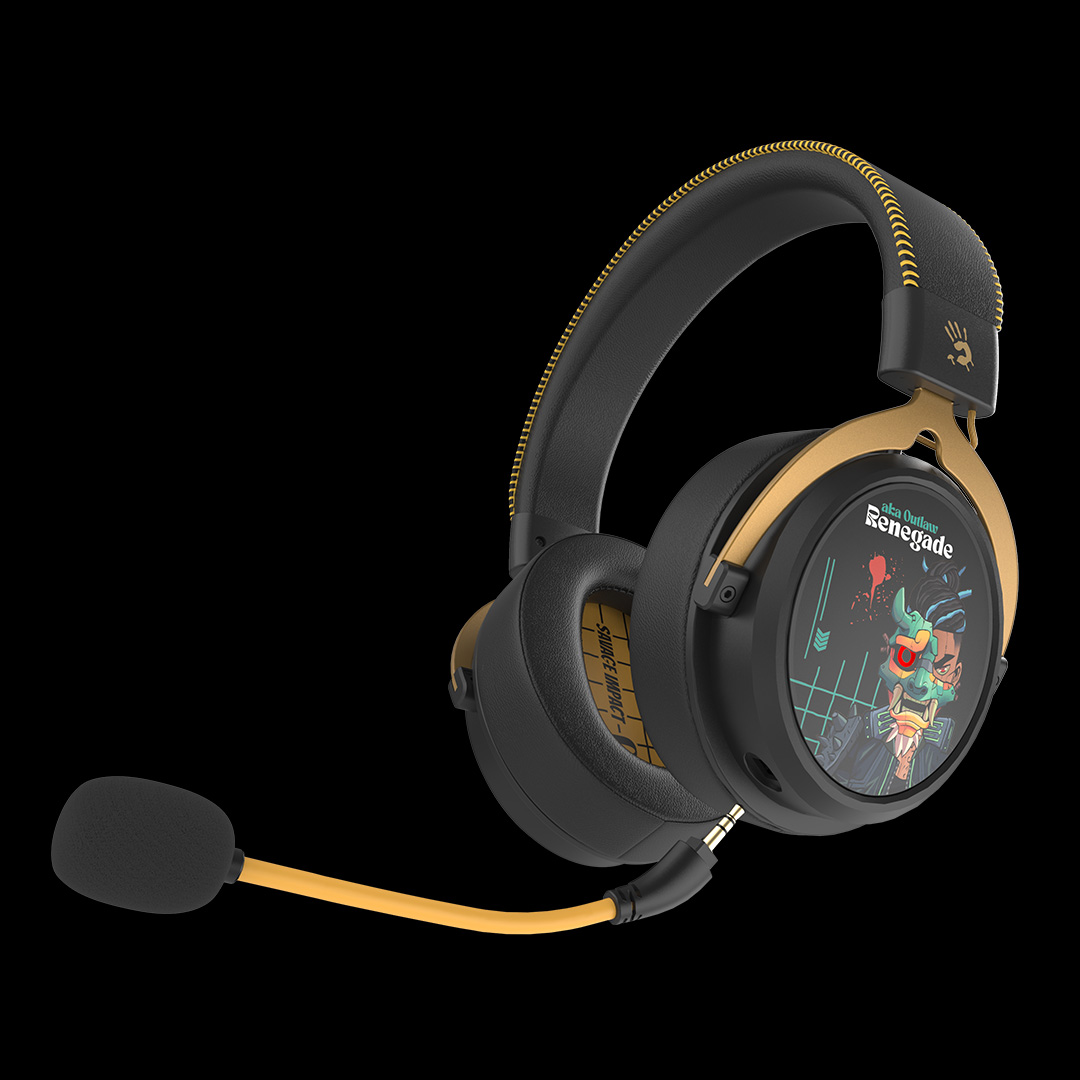 Casti gaming Bloody Bluetooth v5.3 + 2.4GHz + Wired Multi-Mode Connection Headset Renegade Midnight "MR595 Renegade Midnight"(timbru verde 0.8 lei) 4711421 000314