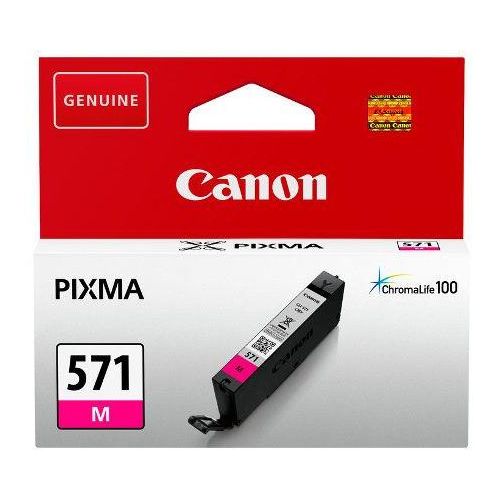 Cartus Cerneala Original Canon Magenta, CLI-571M, pentru Pixma MG5750|MG5751|MG6850|MG6851|MG7750|MG7751|MG7752|TS5050|TS5051|TS5053|TS5055|TS6050|TS8050|TS9050 , , (timbru verde 0.15 lei), "BS0387C001AA"