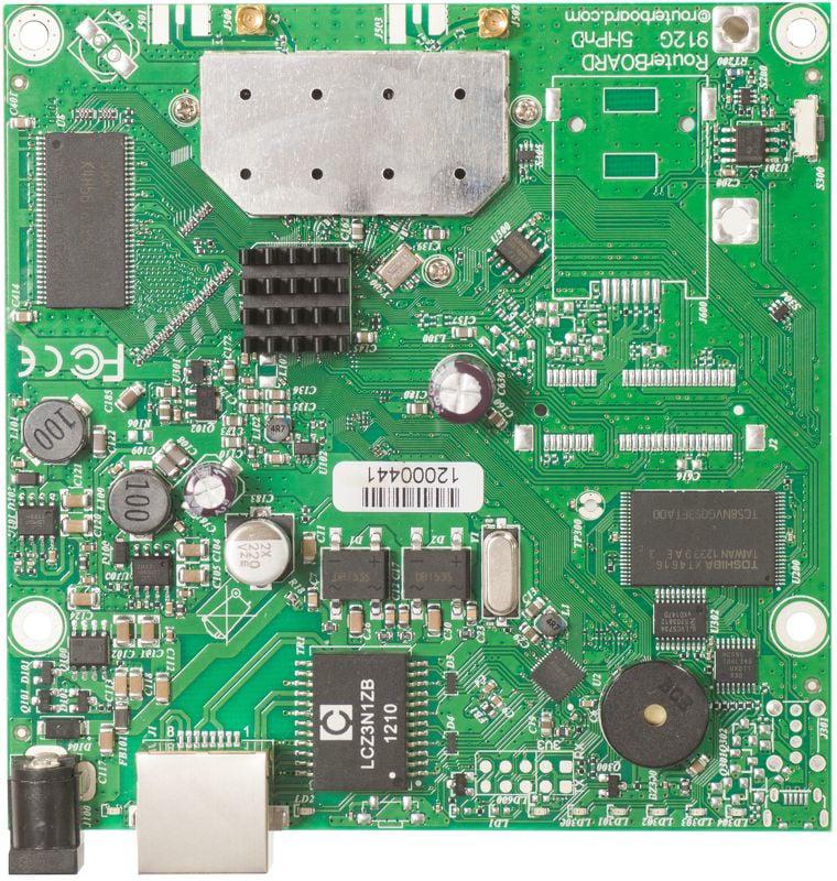 MIKROTIK 5GHZ 1GB 600 MHZ ROUTER BOARD "RB911G-5HPND" (timbru verde 0.8 lei)