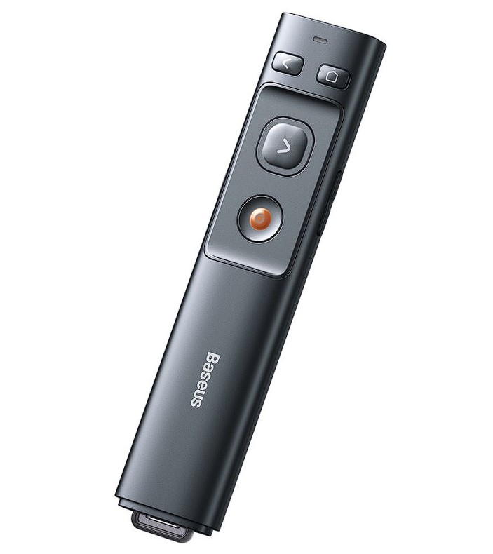 PRESENTER Baseus, wireless, laser 2.4 GHz, max. 100m, nu include baterie 1 x AAA, gri "ACFYB-B0G" (timbru verde 0.18 lei) - 6953156224742