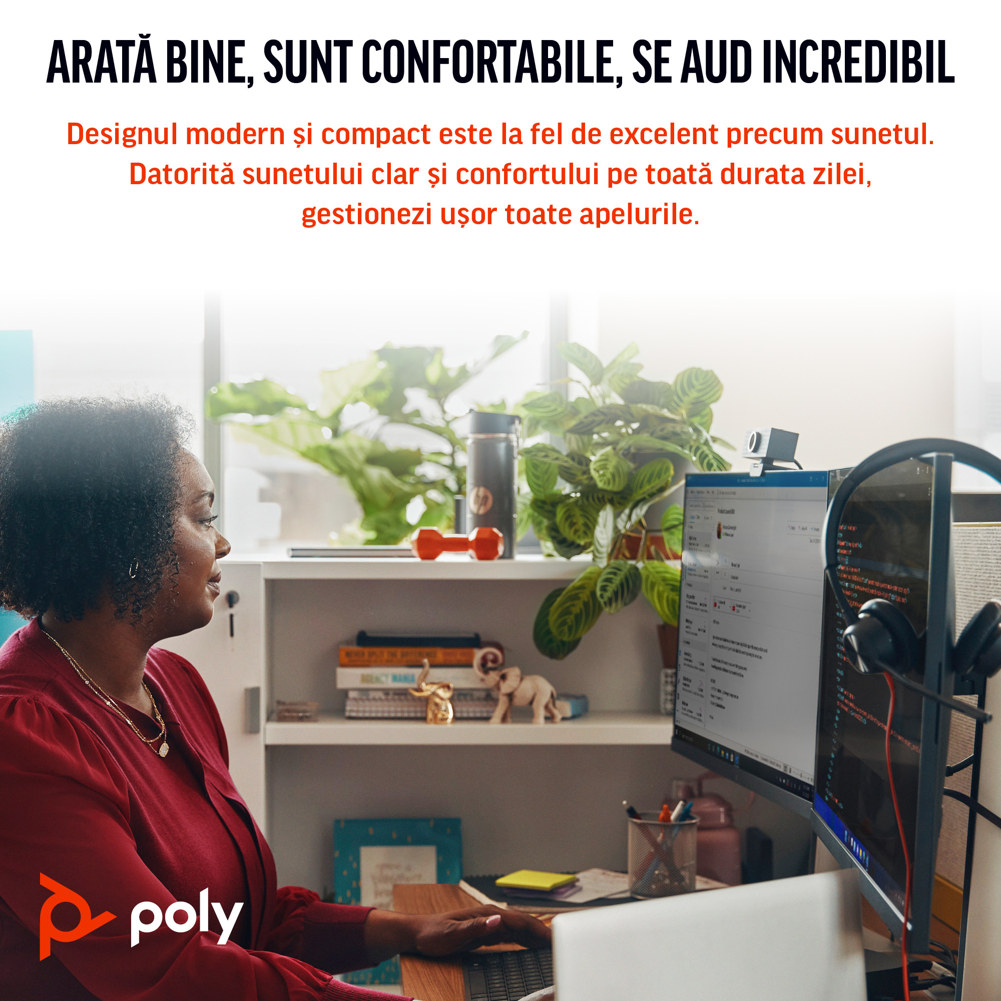 Poly BW 3310 Mono -M USB-C HS +USB-C/A"8X216AA" - imagine 6