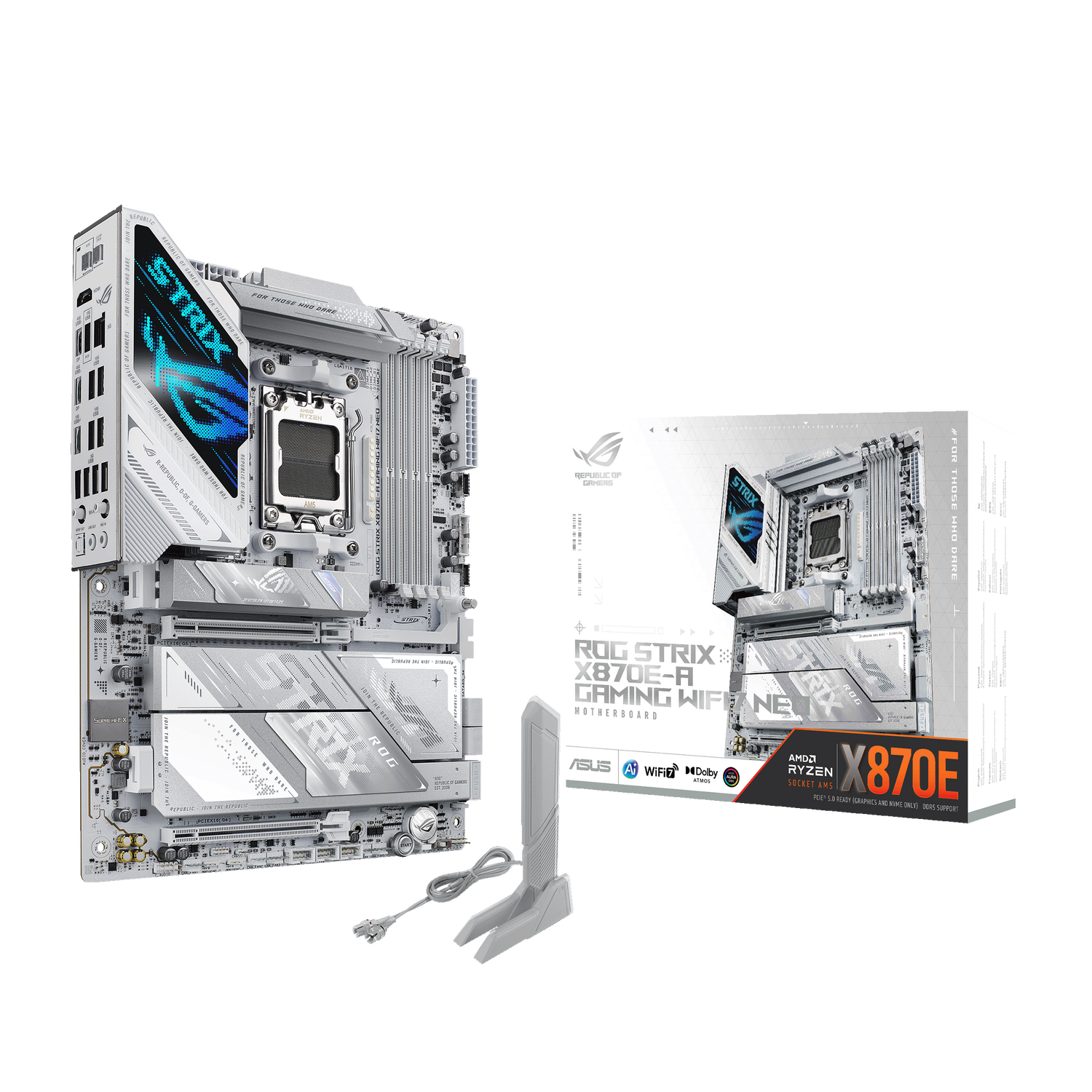 Placa de baza Asus ROG STRIX X870E-A GAMING WIFI7 NEO, AM5, DDR5, ATX, Alb, 90MB1P30-M0EAY0 "ROG STRIX X870E-A GAMING NEO" - imagine 13