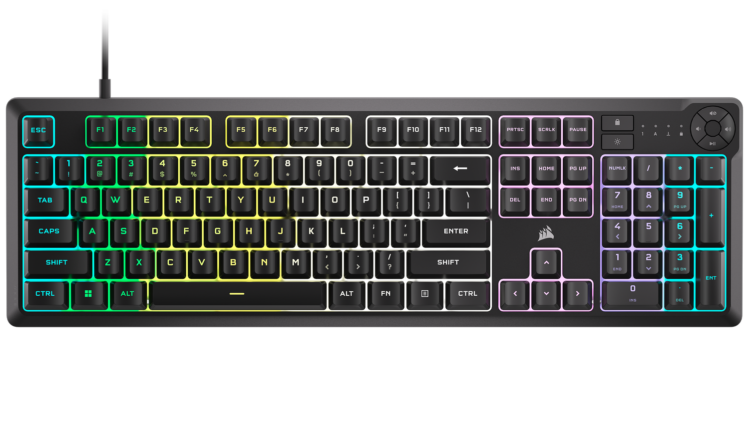 Corsair K55 CORE RGB, 1.82m, 10 zone RGB, Negru "CH-9226C65-NA" (timbru verde 0.8 lei)