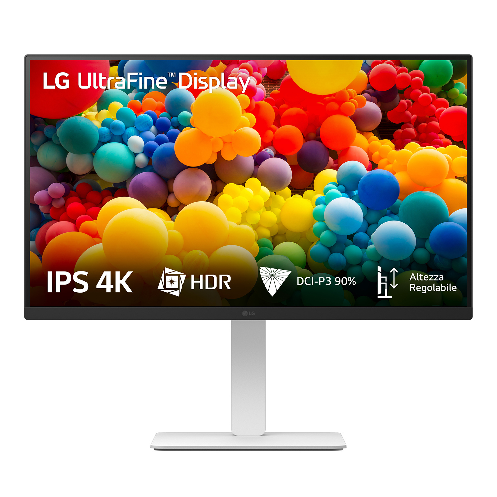 Monitor IPS LED LG 27" 27US550-W, UHD (3840 x 2160), HDMI, DisplayPort, Pivot "27US550-W" (timbru verde 7 lei)