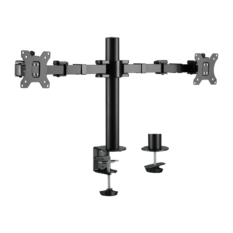 SUPORT de birou LOGILINK, pt 2 TV/monitor plat, diag. max 32 inch, rotatie, inclinare, pivotare, orizontala, verticala, max 12 Kg x 2, negru, "BP0106"