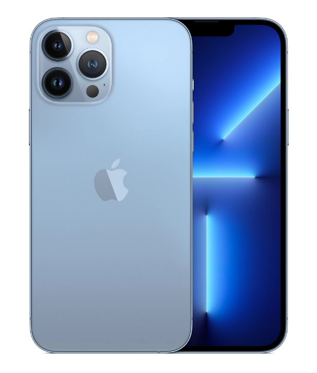 SMARTphone Apple, "iPhone 13 Pro Max" ecran 6.7 inch, dual sim, rez. camera 12 Mpix, memorie interna 256 GB, 5G, iOS, acumulator 4352 mAh, albastru, "mlle3rm/a" (timbru verde 0.45 lei)