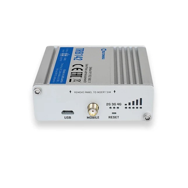 GATEWAY LTE Teltonika "TRB143", 1 x RJ-45 Gigabit, 4G (LTE) Cat 1 viteza max. 150 Mbps, 3G 21 Mbps, 2G 236.8 kbps, "TRB143000000" (timbru verde 0.8 lei)