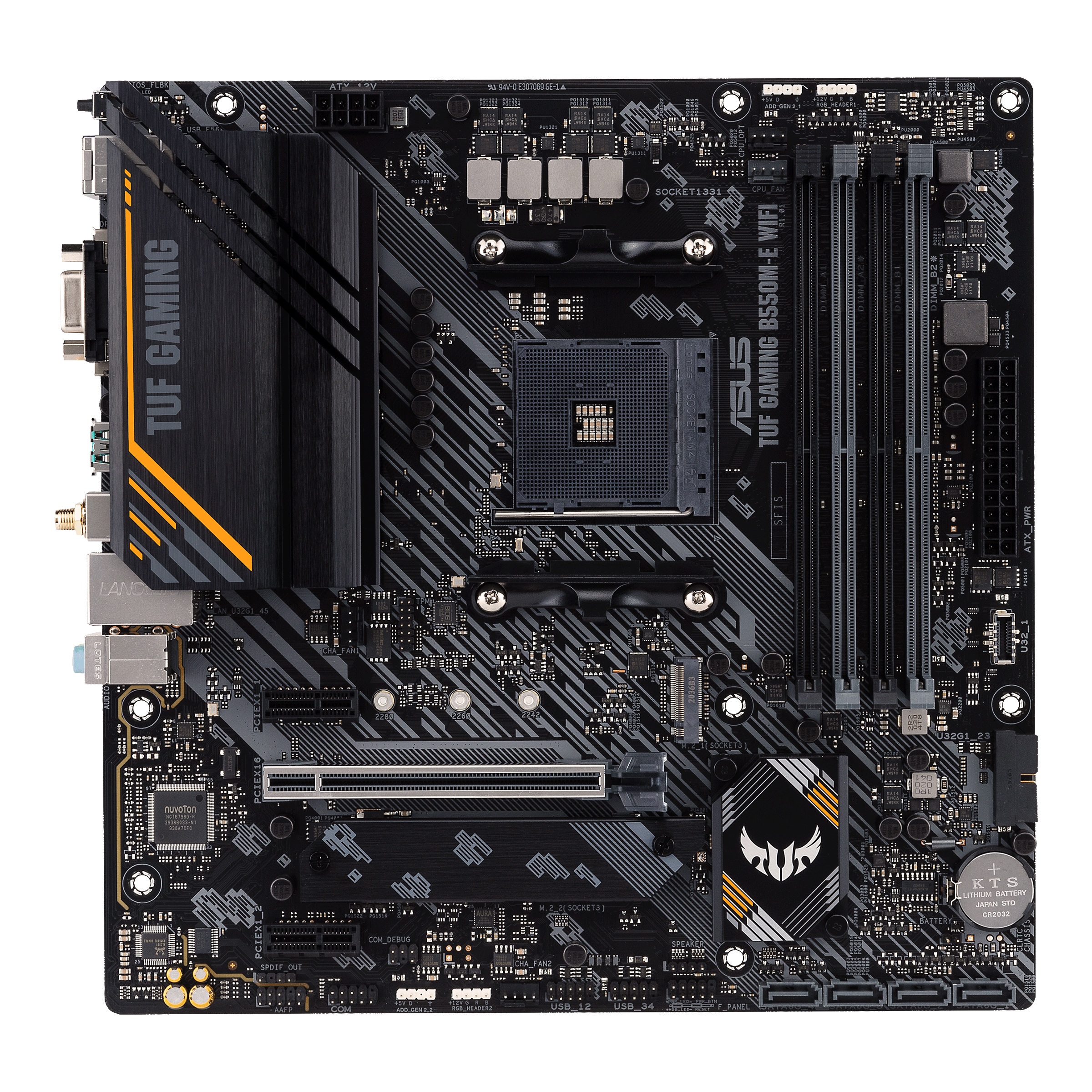 PLACA de BAZA Asus "TUF B550M-E", skt AM4, ATX, AMD B550, 4 x DDR4, max. 128 GB, 4 x SATA, 2 x M.2, 7.1, "TUF B550M-E"