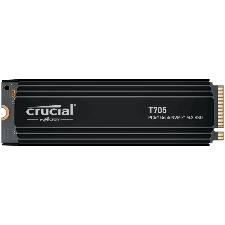 SSD T705 4 TB, SSD (black, PCIe 5.0 x4, NVMe 2.0, M.2 2280, incl. aluminum heatsink) "CT4000T705SSD5"
