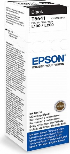Cartus Cerneala Original Epson Black, T66414A, pentru L100|L120||L200|L110|L210|L220|L300|L355|L550, (timbru verde 0.15 lei), "C13T66414A"(RAPO)