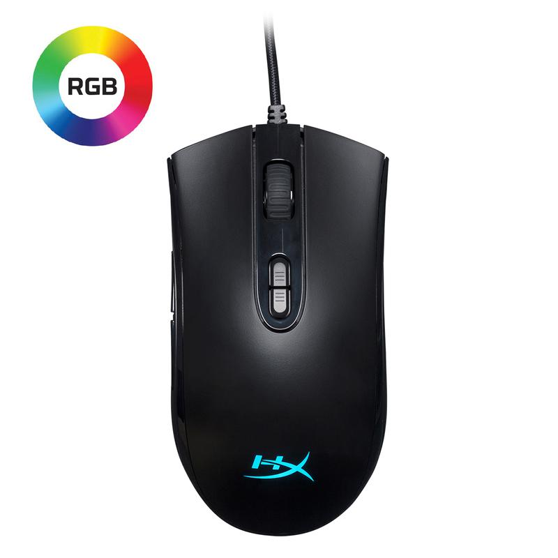 MOUSE KINGSTON, "Pulsefire Core", gaming, cu fir, USB, optic, 6200 dpi, butoane/scroll 7/1, iluminare, butoane programabile, negru, "HX-MC004B" (timbru verde 0.18 lei)
