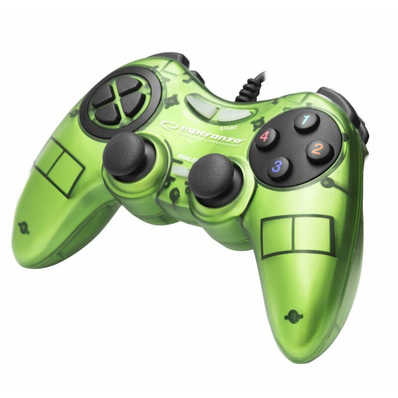 Gamepad Esperanza Fighter EGG105B cu vibratii Usb PC Verde "EGG105G" (timbru verde 0.8 lei)