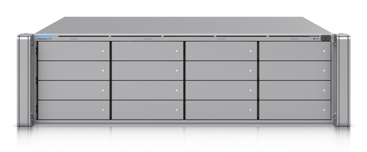 Ubiquiti 3U NVR with (16) 2.5/3.5" drive bays, supporting up to (70) 4K cameras or (210) Full HD cameras "ENVR-EU" (timbru verde 2 lei)