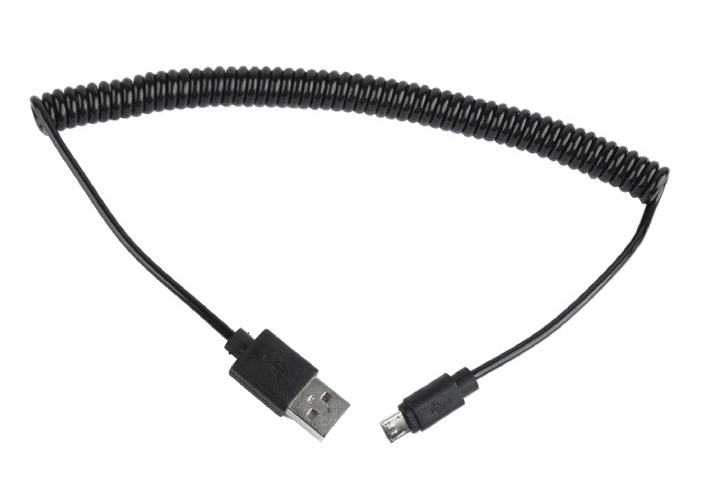 CABLU alimentare si date GEMBIRD, pt. smartphone, USB 2.0 (T) la Micro-USB 2.0 (T), 1.8m, spiralat, conectori auriti, negru, "CC-mUSB2C-AMBM-6" (timbru verde 0.08 lei)