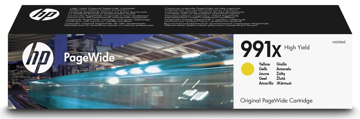 Cartus Cerneala Original HP Yellow, nr.991X, pentru PageWide 750|772|777, 16K, (timbru verde 0.15 lei), "M0J98AE"