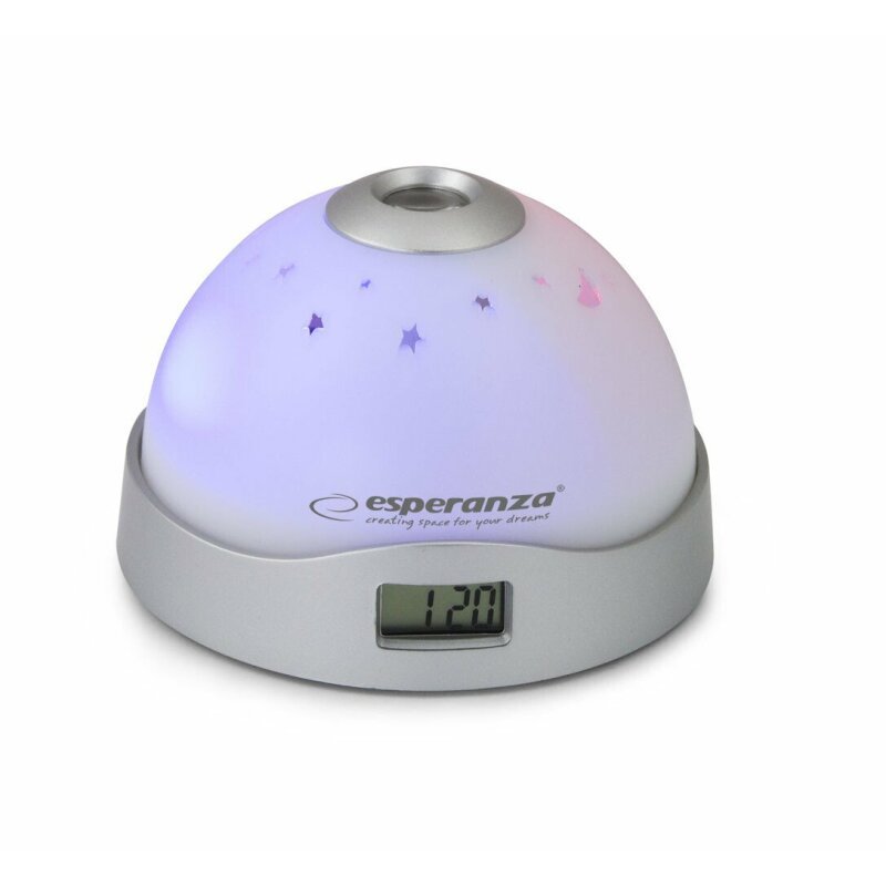 Ceas alarma si proiector Esperanza CASSIOPEIA EHC001 Gri "EHC001"