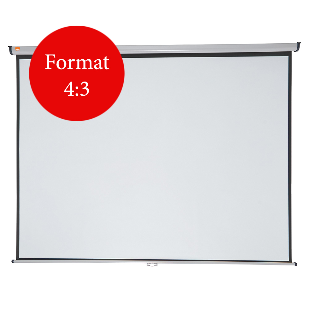 ECRAN proiectie NOBO, manual, format 4 : 3, fixare perete | tavan, 240 x 180 cm, "1902394"