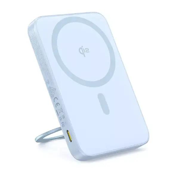 POWER BANK Baseus PicoGo Qi2 Magnetic, 5000mAh, PD 20W, 1 x USB Type-C, incarcare wireless Qi2 15W, prindere magnetica Iphone, include cablu USB Type-C la USB Type-C 30cm, albastru "P10076800313-00" (timbru verde 0.98 lei) - 6932172677596