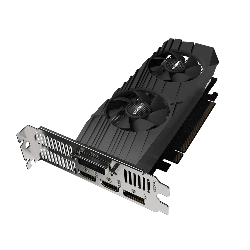 GIGABYTE GeForce GTX 1650 D6 OC Low Profile 4GB GDDR6 VGA PCI Express 3.0 x16 DS STOCK REFURBISHED (P)"TPN - GV-N1656OC-4GL" - imagine 3