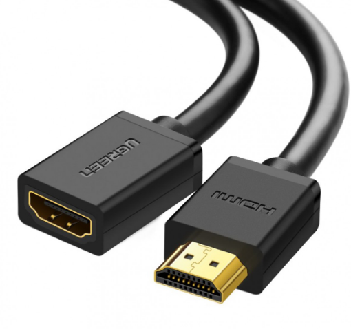 CABLU video prelungitor Ugreen, "HD107" HDMI (T) la HDMI (M), rezolutie maxima 4K UHD (3840 x 2160) la 60 Hz, conectori auriti, 3m, negru "10145" (timbru verde 0.8 lei) - 6957303811458