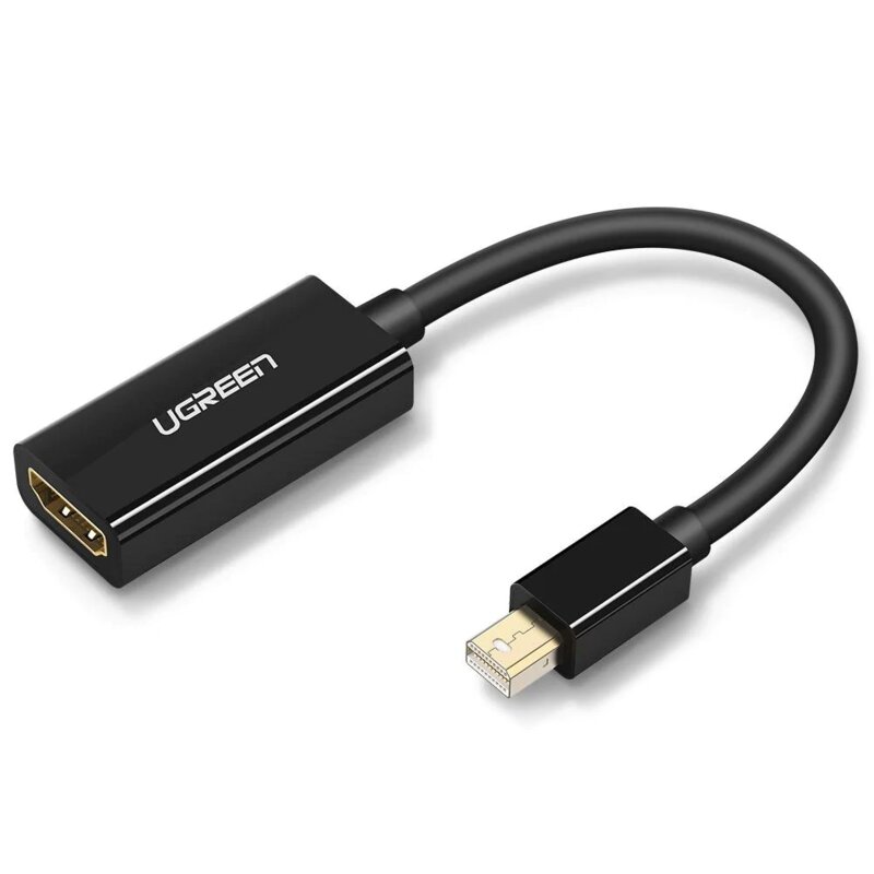 CABLU video Ugreen, "MD112" mini DP (T) la HDMI (M), 1080P la 60Hz, lungime 0.25m, negru "10461" (timbru verde 0.08 lei) - 6957303814619