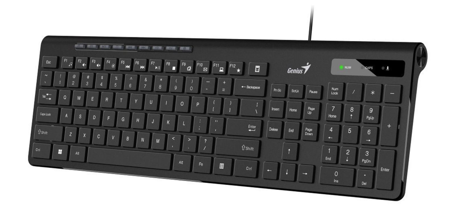 TASTATURA GENIUS USB, 104 taste (chocolate style), black, "SLIMSTAR 230II" "31310048400" (timbru verde 0.8 lei)