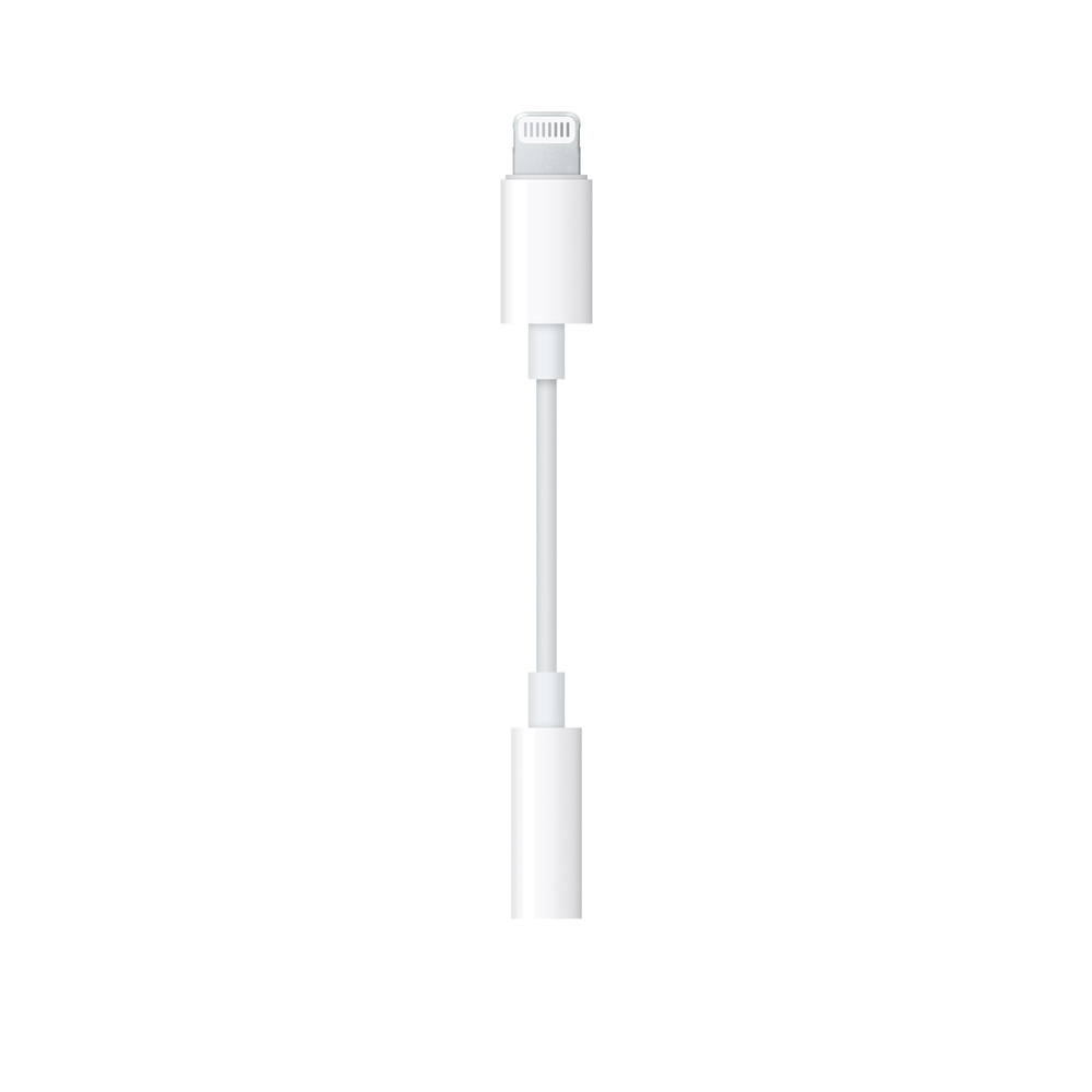 CABLU adaptor audio smartphone Apple, Lightning (T) la Jack 3.5 mm (M), cauciuc, alb, "mmx62zm/a" (timbru verde 0.08 lei)