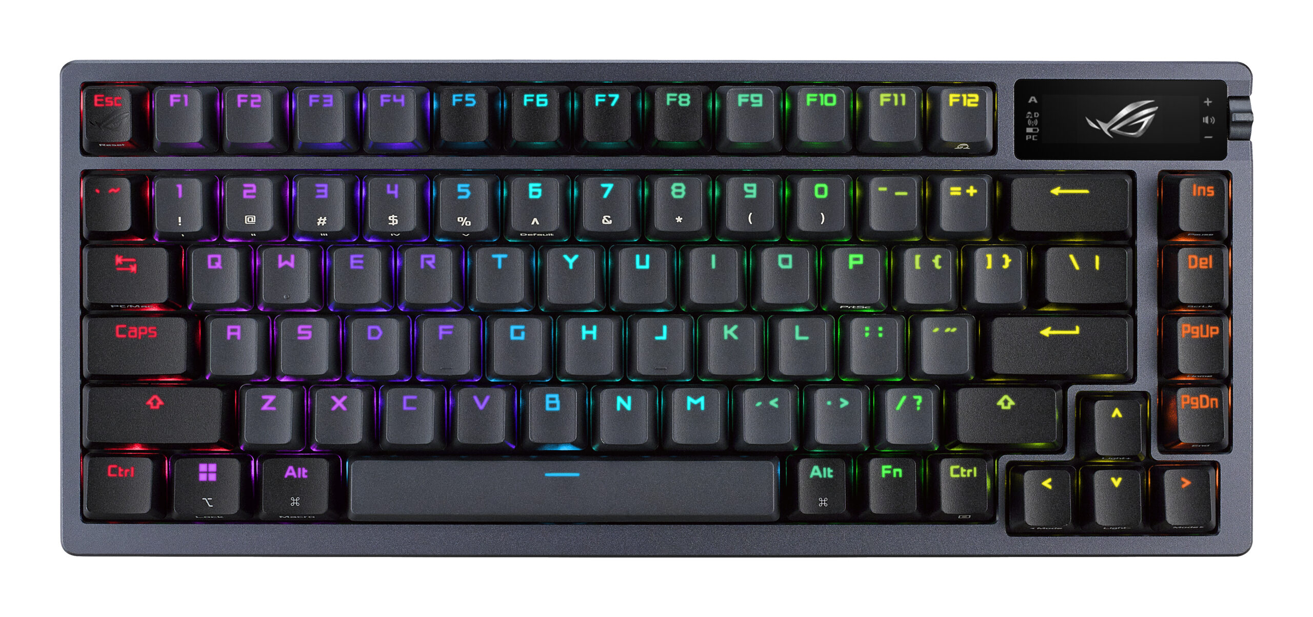 Tastatura mecanica gaming bluetooth ROG Azoth PBT NX Red iluminare RGB Neagra "90MP0316-BKUA01" (timbru verde 0.8 lei)