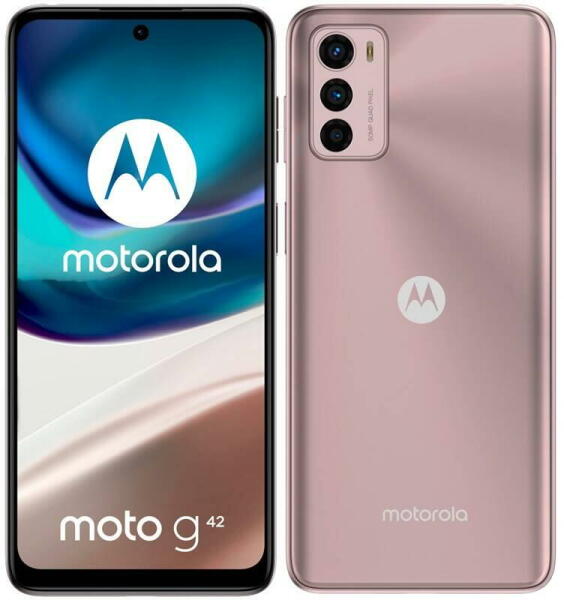SMARTphone Motorola Moto g42 OLED Dual SIM 128/4GB 5000 mAh Metallic Rose , "PAU00019PL" (timbru verde 0.45 lei)