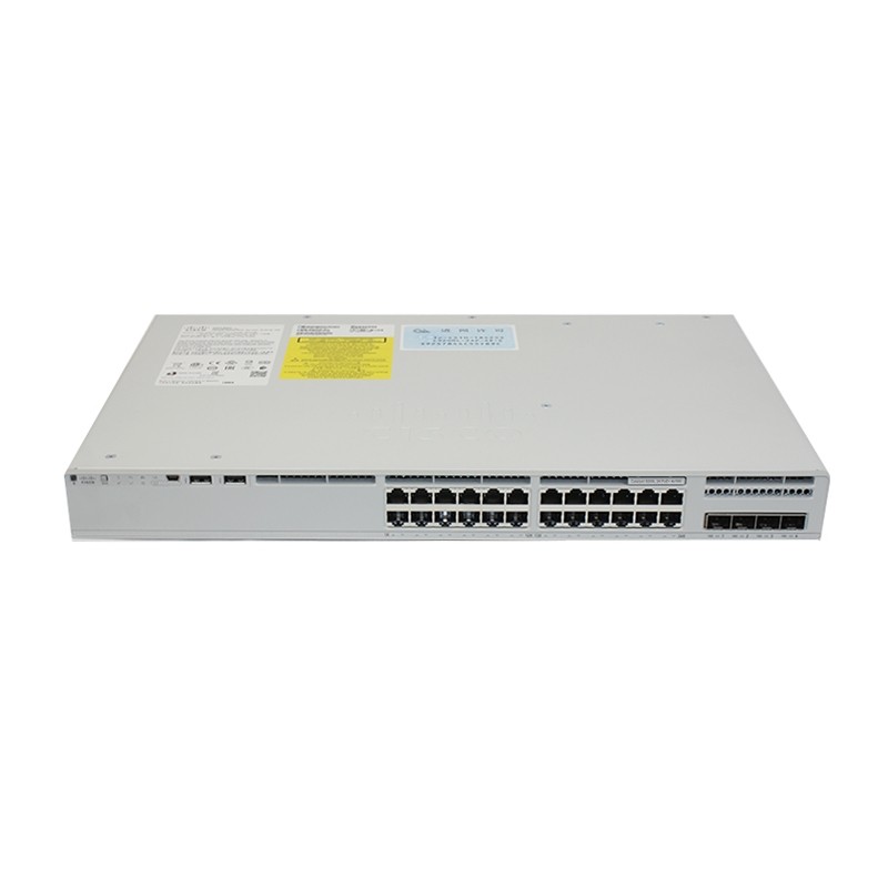SWITCH CISCO, porturi Gigabit x 24, SFP x 4, managed, rackabil, carcasa metalica, "C9200L-24P-4X-E" (timbru verde 2 lei)