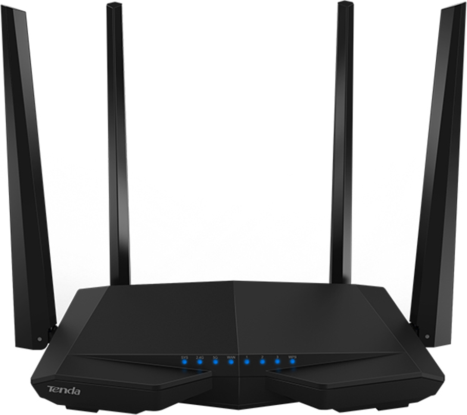 ROUTER Tenda wireless 1200Mbps, 4 porturi 10/100Mbps, 4 antene externe, Dual Band AC1200 "AC6" (timbru verde 0.8 lei)