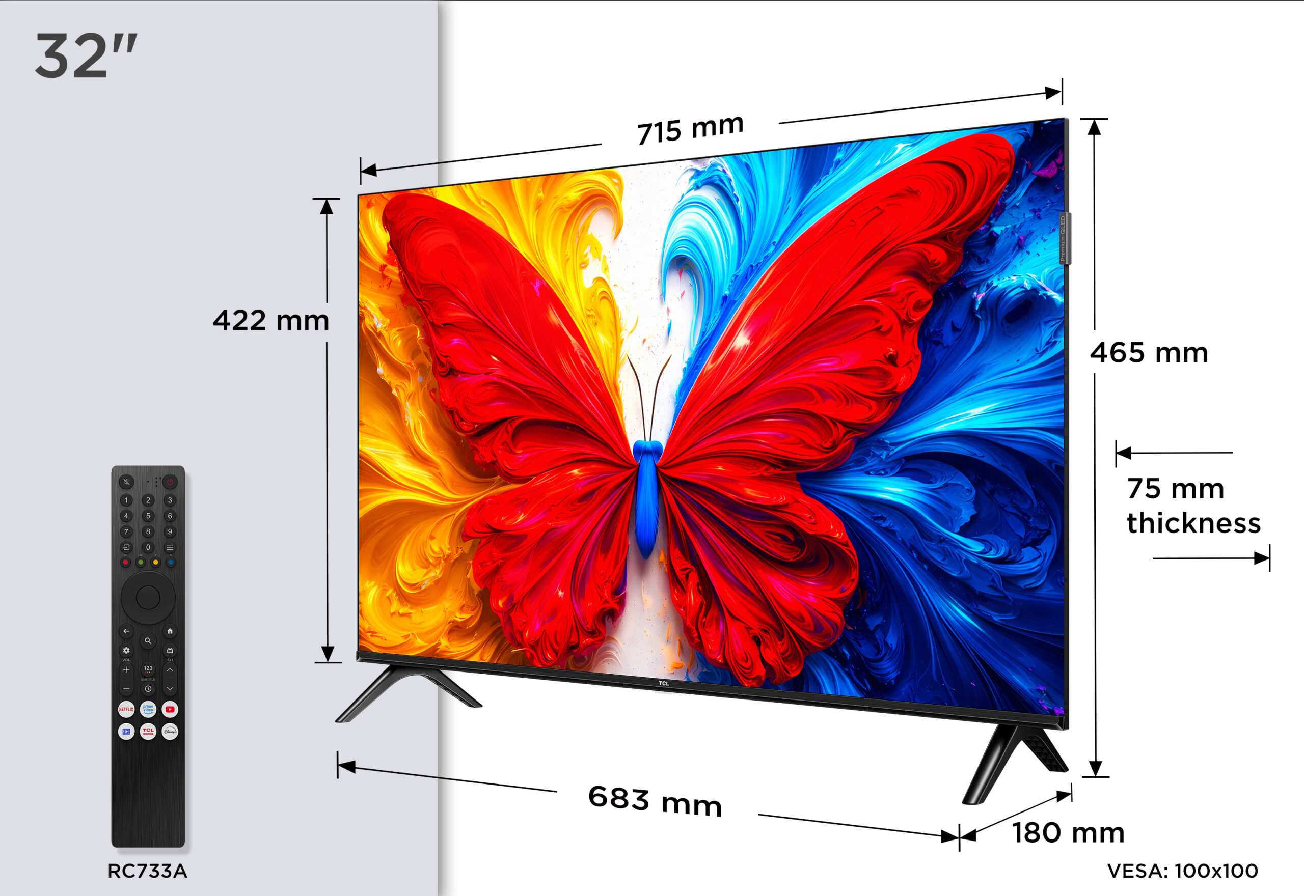 QLED TV FHD 32(80 cm) TCL 32S5L "32S5L" - imagine 4