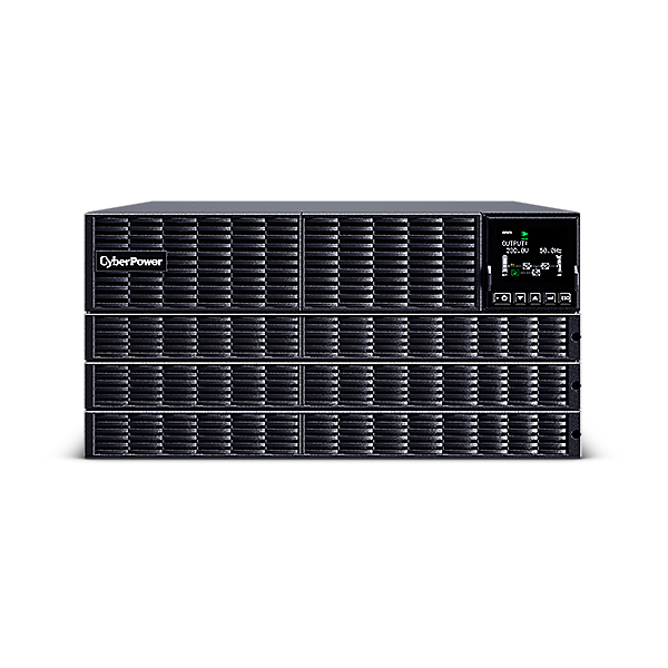 UPS CYBER POWER Online dubla conversie cu sin. pura, cu management, Rack 5U, LCD, 10000VA/10000W, 8x IEC, baterie 20x 12V/9Ah, incarcare pana la 4h, USB, RS232, slot SNMP, APFC, LCD col, EPO, EBM, GreenP, "OLS10KERT5UM" - imagine 3