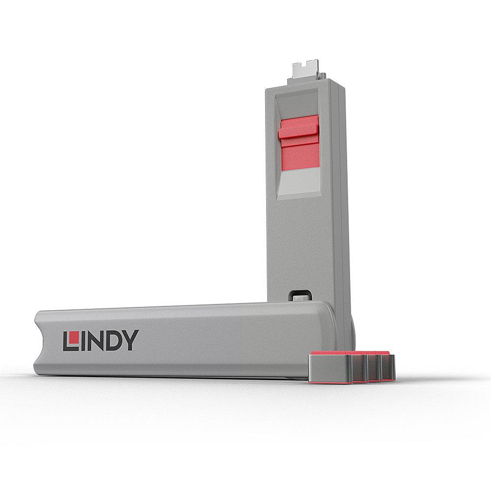 Lindy 4xUSB C Port Blocker (w key), roz "LY-40425"