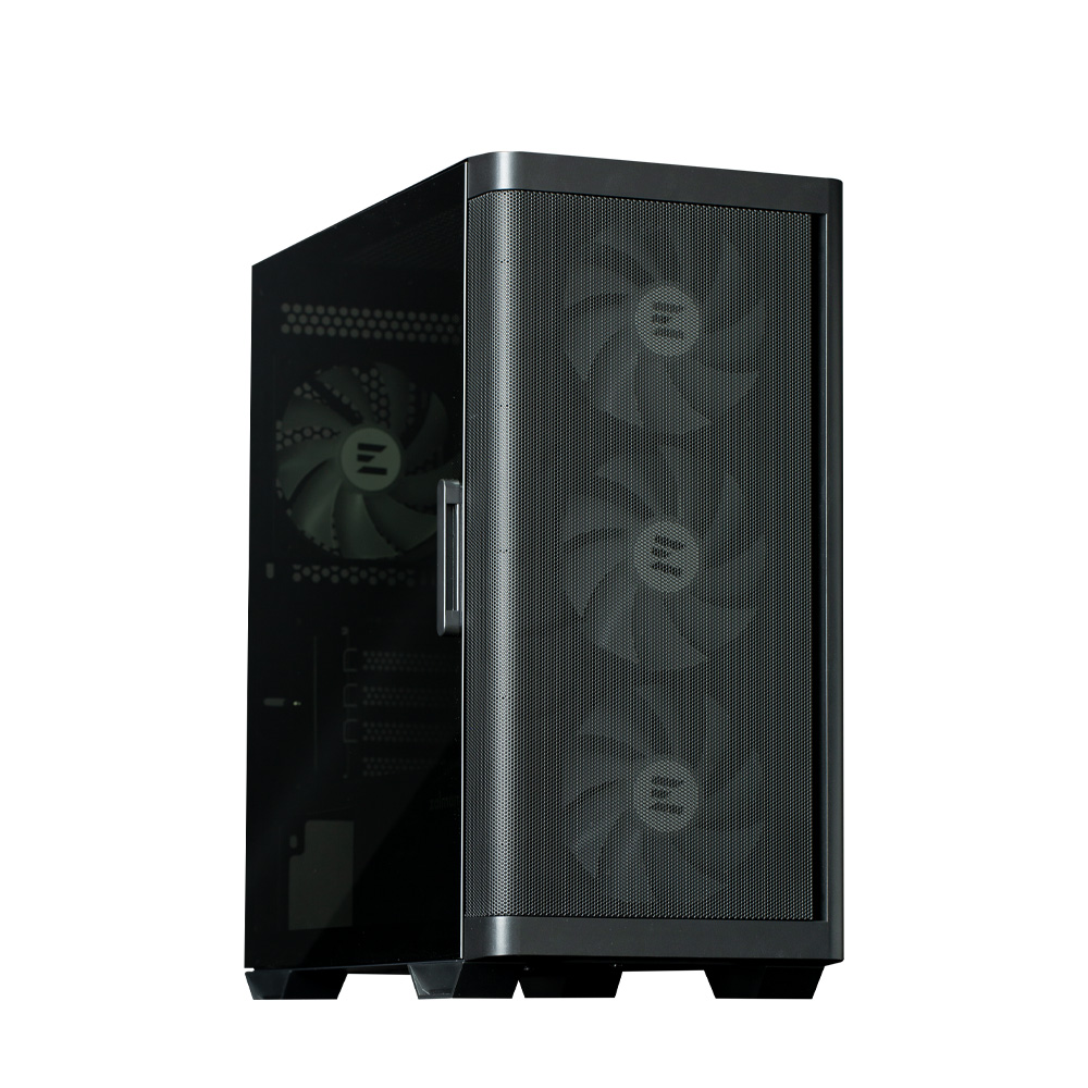CARCASA Zalman "M4", mini tower, gaming, fara sursa, suporta 8xfan, 6xfan inclus, PSU shroud, USB 3.1 gen1 x 2, USB 2.0 x 1, audio+mic, negru, "M4 Black" (timbru verde 0.24lei)