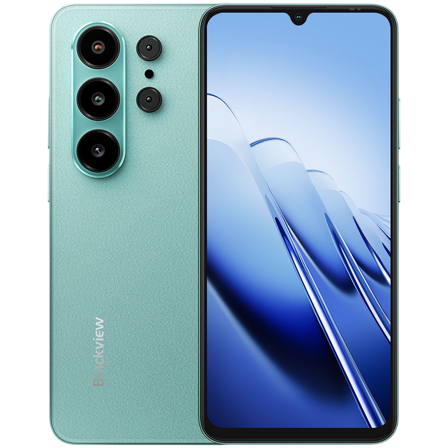 Blackview WAVE 10 LTE 6.88-inch HD IPS 720x1640 120Hz 8+128GB Unisoc UMS9230E Octa Core 1.6GHz CAM 13MP/32MP Face ID Fingerprint 5000mAh No Charger Android 16 Mint Green "BV_WAVE 10-MG_EU" (timbru verde 0.45 lei)