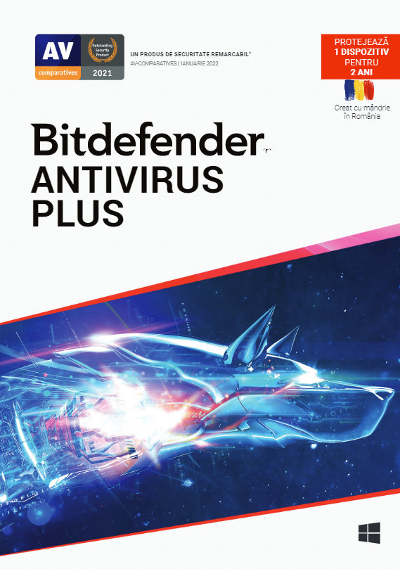 LICENTA Bitdefender Antivirus Plus, 1 utilizator, 2 ani pt. PC, retail "AV03ZZCSN2401BEN"- valabile doar pe teritoriul Romaniei