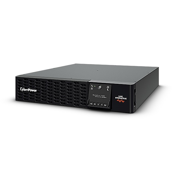 UPS CYBER POWER Line Int. cu sin. pura, cu management, Rack 2U, LCD, 2200VA/2200W, AVR, 8x IEC, baterie 4x 12V/9Ah, incarcare pana la 3h, USB, 2x RJ45, RS232, slot SNMP, APFC, EPO, hot-swapp, EBM, tehn. GreenPower, "PR2200ERT2U" (timbru verde 40 lei)