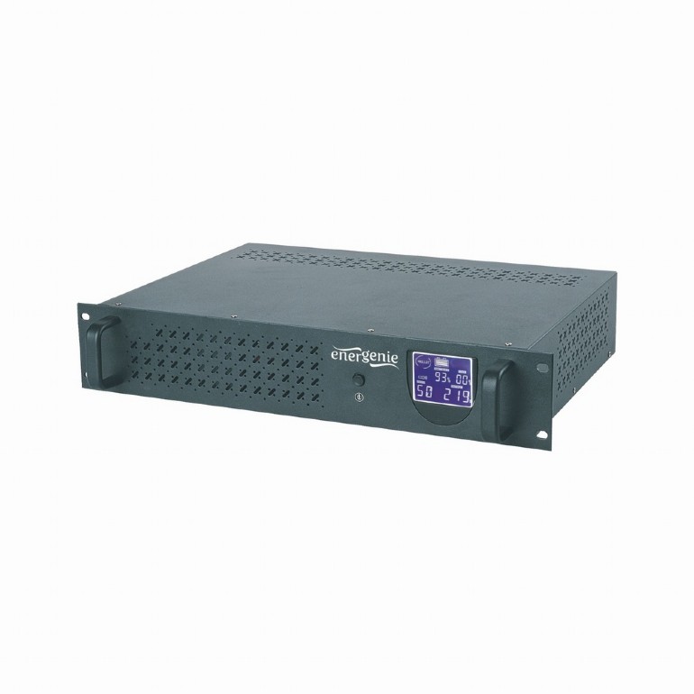 UPS GEMBIRD, Line Int. cu management, rack, 1500VA/900W, AVR, IEC x 4, 2 x baterie 12V/8Ah, display LCD, back-up 1 - 10 min., "UPS-RACK-1500", (timbru verde 11 lei)