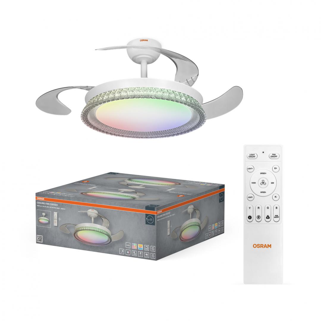 CEILING FAN CIERZO 1220 60W CCTRGB OSRAM "000004058075857872" (timbru verde 2 lei)