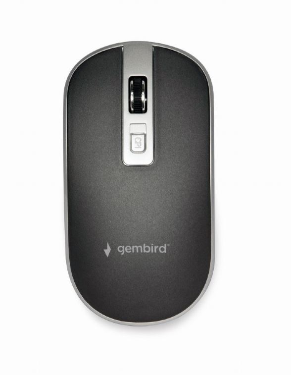 MOUSE GEMBIRD, PC sau NB, wireless, 2.4GHz, optic, 1600 dpi, butoane/scroll 4/1, , negru / argintiu, "MUSW-4B-06-BS" (timbru verde 0.18 lei)
