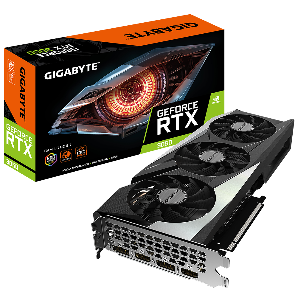 PLACA VIDEO GIGABYTE "GeForce RTX 3050 GAMING OC", 8 GB GDDR6 128 biti, PCI Express 4.0 x 16, HDMI x 2 DisplayPort x 2, sistem racire aer, "N3050GAMING OC-8G"