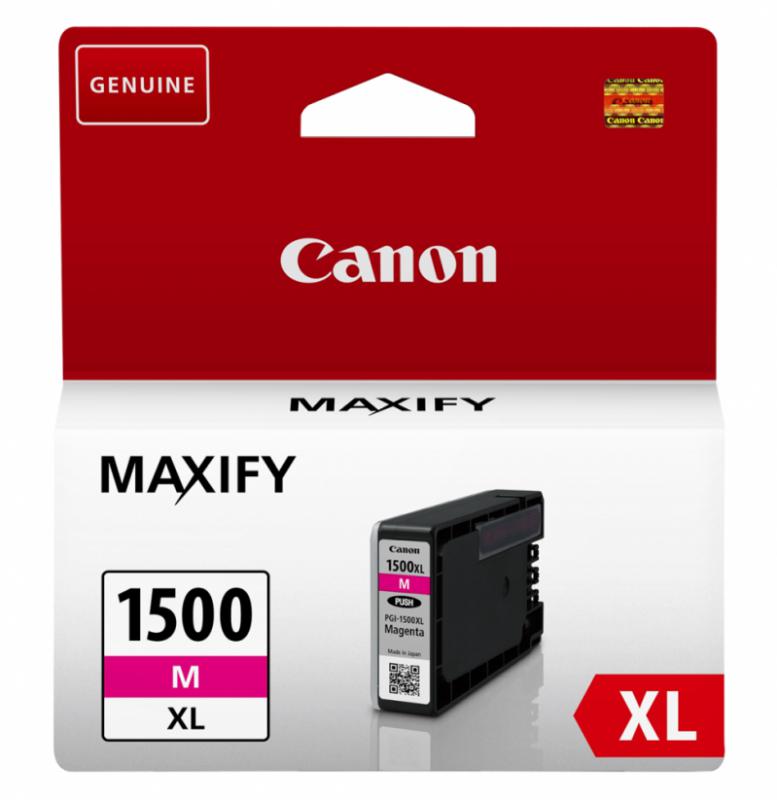 Cartus Cerneala Original Canon Magenta, PGI-1500XLM, pentru Maxify MB2050|MB2150|MB2350|MB2750, , (timbru verde 0.15 lei), "BS9194B001AA"