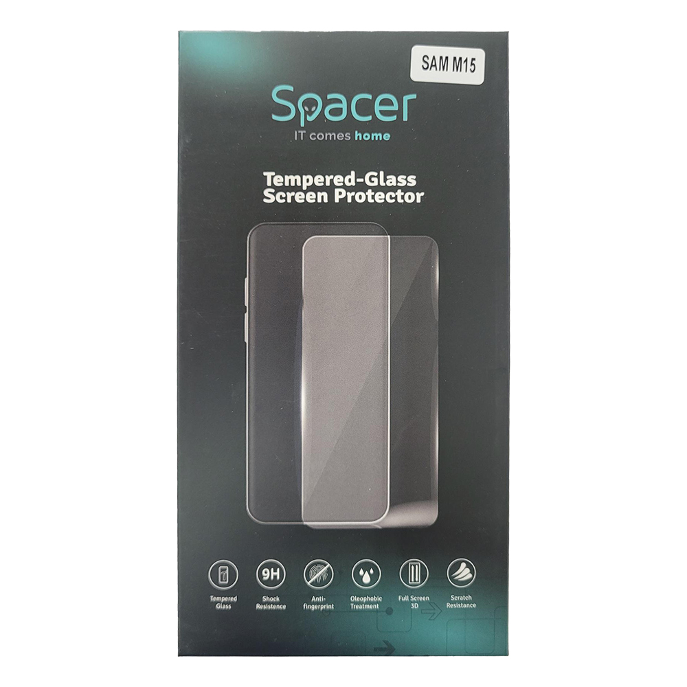 FOLIE STICLA Spacer pentru Samsung Galaxy M15 grosime 0.3mm, acoperire totala ecran, strat special anti-ulei si anti-amprenta, Tempered Glass, sticla 9D, duritate 9H "SPPG-SM-GX-M15-TPU"