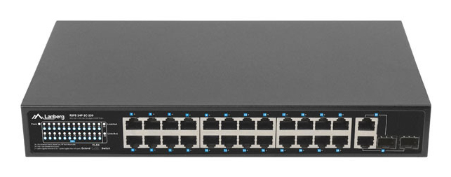 Switch Lanberg 24 Gigabit Ethernet 250W "RSFE-24P-2C-250" (timbru verde 2 lei)