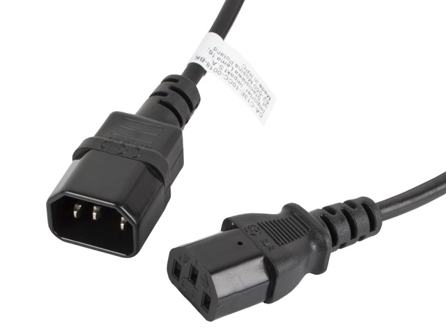 Cablu IEC 320 C13 C14 1,8 m negru "CA-C13E-10CC-0018-BK" (timbru verde 0.18 lei)